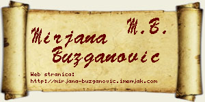 Mirjana Buzganović vizit kartica